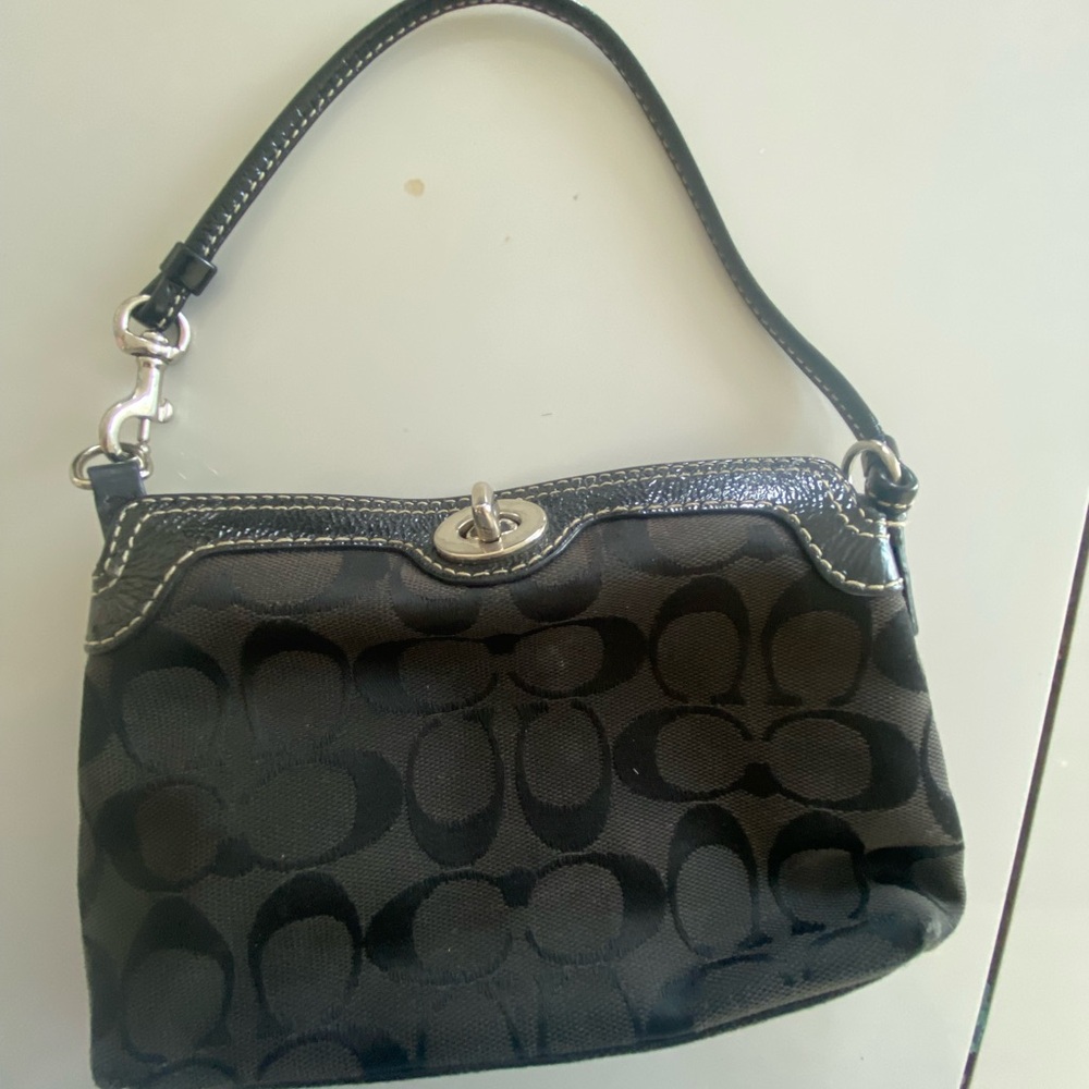 Coach Black and Gray Shoulder Bag